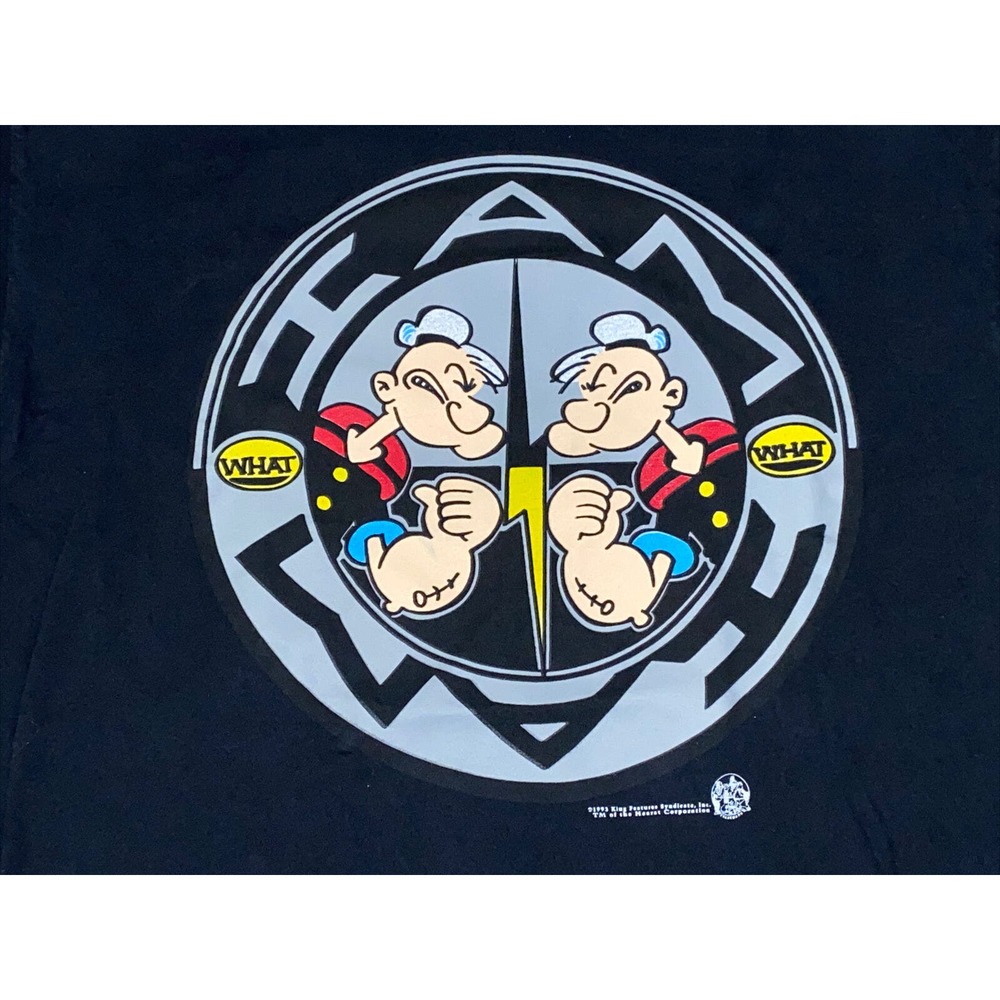 VTG 1993 Popeye the Sailor T-shirt‎ Size XL “I Am What I Am” RARE Single Stitch - Picture 3 of 12